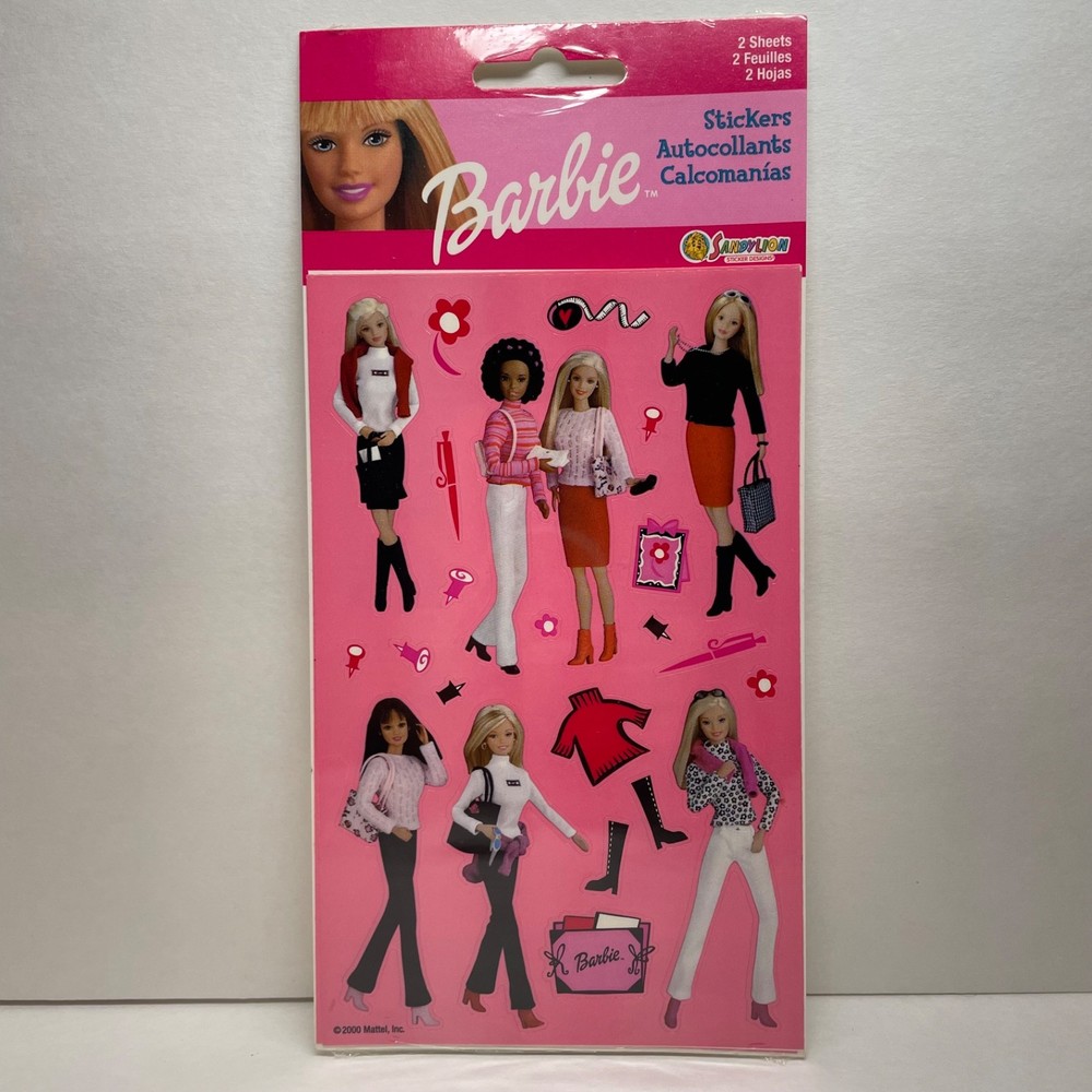 Vintage Sandylion Stickers Barbie New in Package 2 sheets Fashion Career