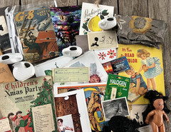 Vintage Ephemera Lot of 60+ Pieces Junk Journal Book Pages Photos altered art