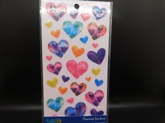 Hello Hobby Themed stickers colorful Glitter hearts 31 stickers