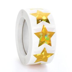 500 PCS Star Stickers, 1 inch Self Adhesive Metallic 1″ Holographic Gold