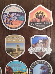 STICKERS x 10 National Parks Joshua,Big Bend,Olympic,Theodore Acadia TR2