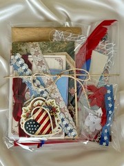100 Pc Vintage Patriotic Americana Junk Journal Kit July 4th Ephemera Tags USA