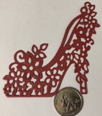 VICTORIAN SHOE Die-Cuts(3pc)Stripper Heel•Dancing•Glitter•Metallic•Prismatic•