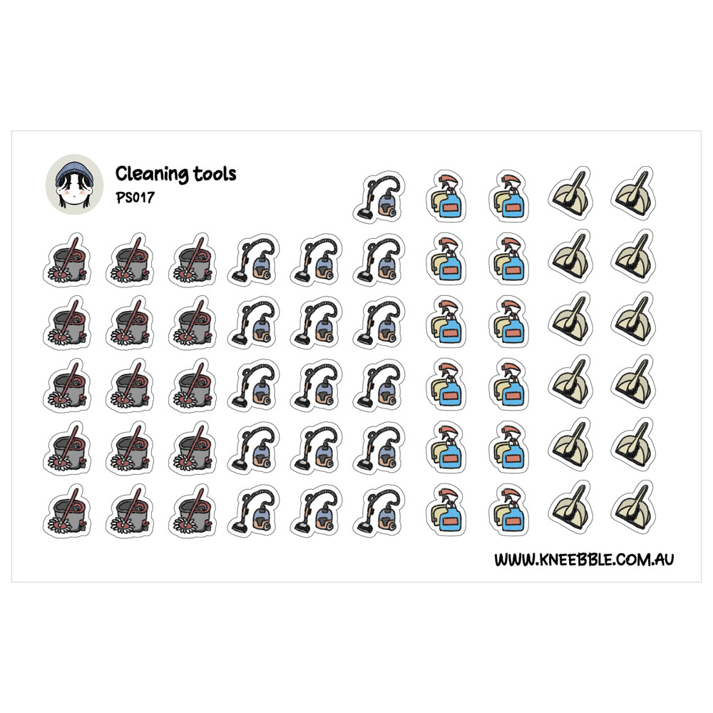 Cleaning Planner Stickers – Functional Household Chore Labels to Organize Tasks