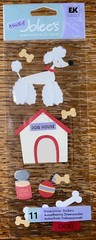 RARE Jolees Poodle Dog House Bone Food Treats Ball Pet Puppy Scrapbook Stickers