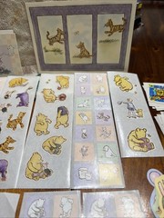 Large Lot Of Classic Winnie The Pooh Stickers And Cards Vintage Hallmark Disney