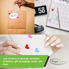 13MM (0.5 Inch) Heart Stickers for Arts and Crafts Decorative 350 Pastel Pink