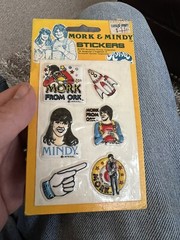 Vintage 1979 Mork & Mindy Paramount Pictures Puffy Sticker Sheet NIP Aviva