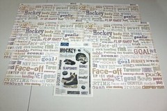 Flair Designs Hockey Scrapbook Paper + Sticker Sheet – Hockey Scrapbooking Pages