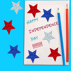 500 Pcs 4Th of July Stickers 1In American Sticker Fourth of July Label Red