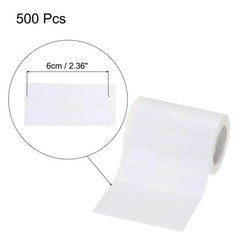 1 Roll Thank You Blank Tamper Evident Labels 0.47×1.36″ Stickers, White
