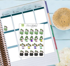 St. Patrick’s Day Irish Kiss Hand Drawn Planner Stickers Organizer Journal Diva