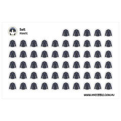 Suit Jacket Stickers – Formal Planner Stickers for Stylish Schedule Organization