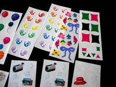 Creative Memories, Stickers Travel, Airplane, Train, Camping, Vacation, Confetti