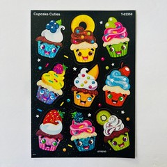 TREND Sparkle Stickers CUPCAKEs 4th Of July HEARTS SUNNY SMILES Valentine Fall