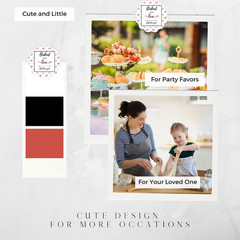 Baked with Love Stickers Roll | Scalloped Cut | Waterproof | 1.5 Inch | 500 Labe