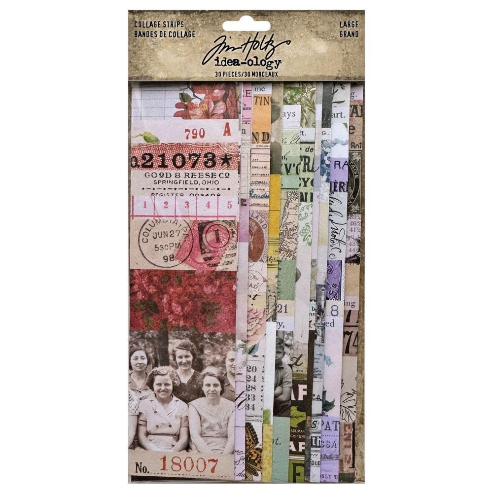 Tim Holtz Idea-ology Large Collage Paper Strips Office Product