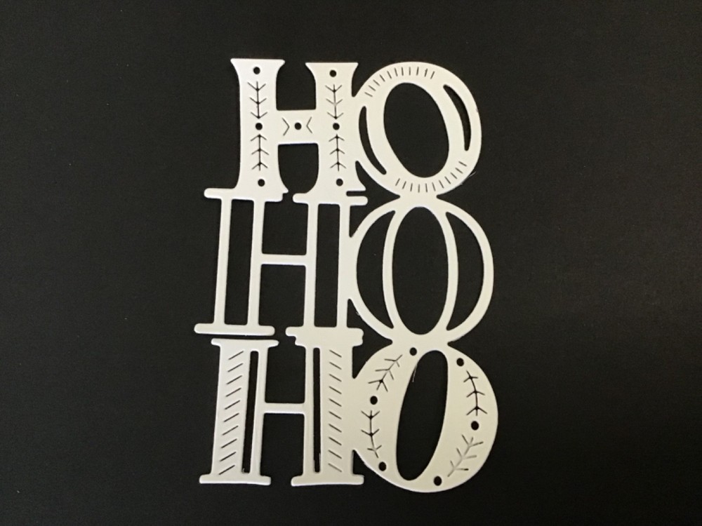 HO HO HO Die Cut Embellishments 3-3/4 x 2-3/4 6pcs Choose Color Scrapbook Cards