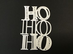HO HO HO Die Cut Embellishments 3-3/4 x 2-3/4 6pcs Choose Color Scrapbook Cards
