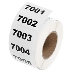 Consecutive Numbered Stickers 7001-8000 for Inventory, 1 Roll 1.6×0.8″
