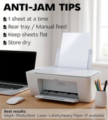 20 Sheets Printable Vinyl Sticker Paper – Waterproof Glossy Finish