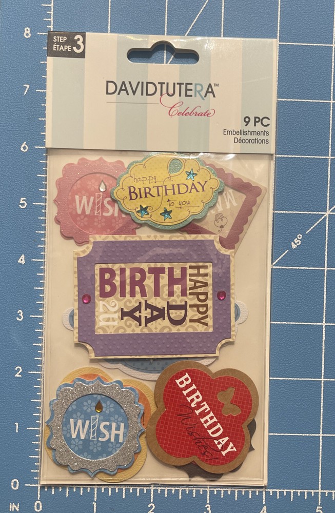 NEW – DAVID TUTERA CELEBRATE EMBELLISHMENTS – Happy Birthday