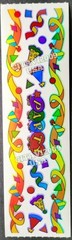 HAMBLY STUDIOS STICKERS HOLOGRAPHIC FOIL BORDERS PARTY CELEBRATION VINTAGE RARE