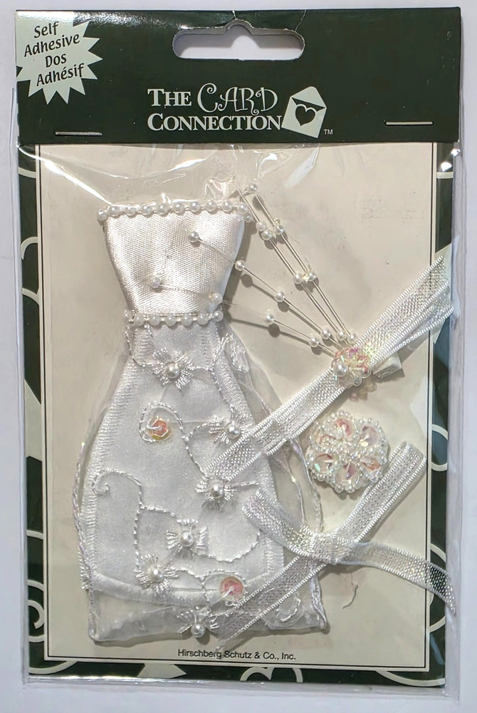 The Card Connection Self-Adhesive Embellishments – BRIDE – 4 pcs