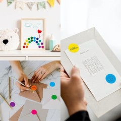 1050 PCS Colored Dot Sticker, 10 Bright Color Round Polka Circle Labels for W…
