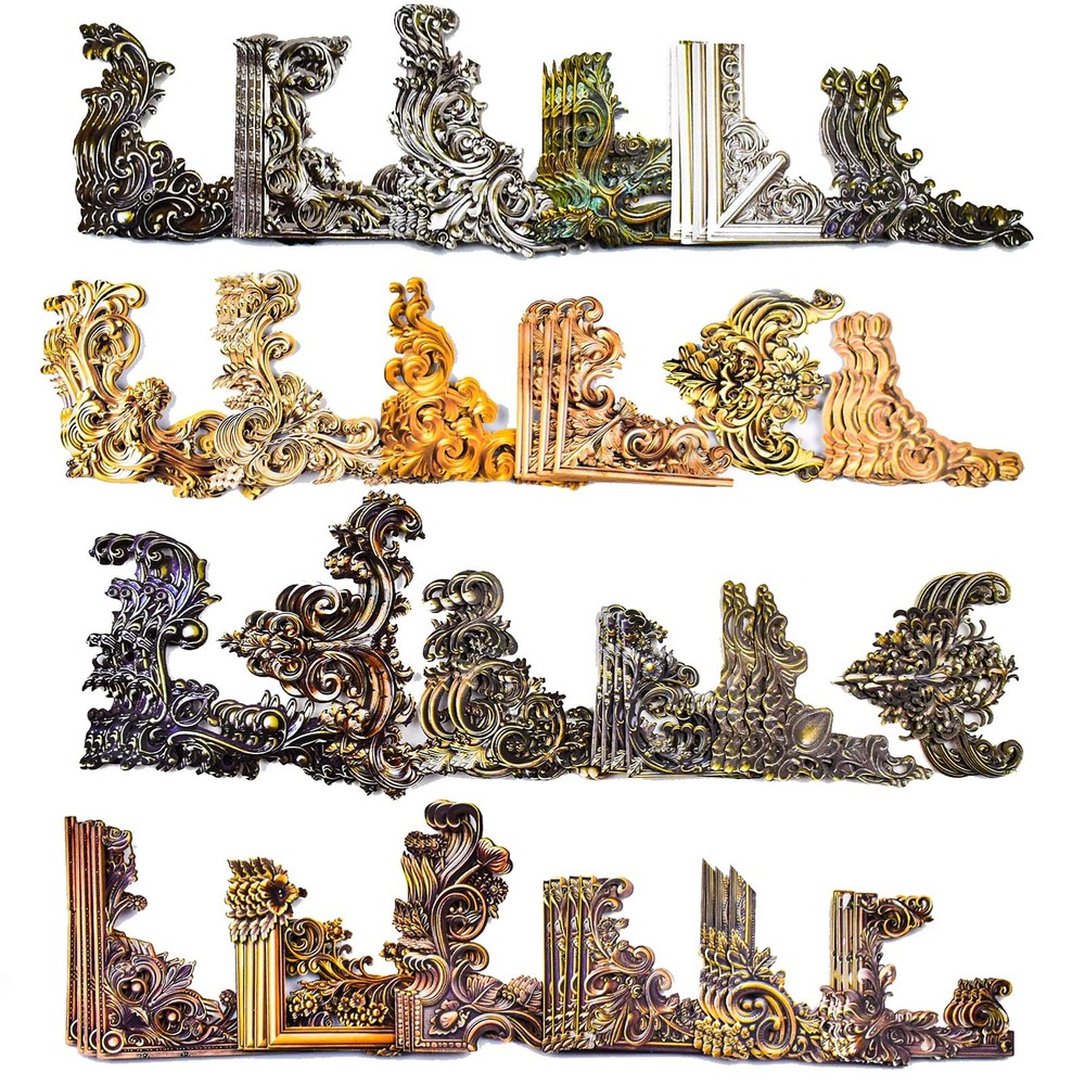 96 Pcs Vintage Corner Aesthetic Stickers Decorative Cover Book Scrapbooking C…