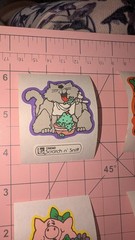 Vintage Trend Scratch N Sniff Stickers Lot Frog Pig Bunny Cat Strong Scent