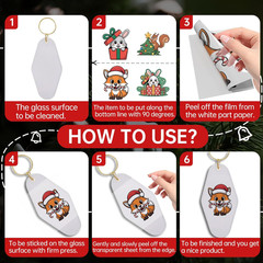 Rub on Transfers, 105 Sheets Christmas Animals Transfer Stickers, Rub on Decals