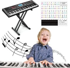Piano Note Stickers Overlay – Protective & Lightweight Labels for 88-Key Pianos
