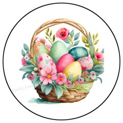 EASTER EGG BASKET ENVELOPE SEALS LABELS STICKERS PARTY FAVORS