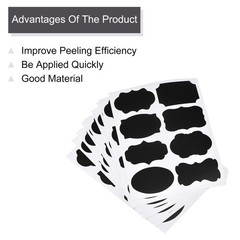 Chalkboard Labels Blackboard Stickers 50x35mm Reusable W Chalk Marker Count 160