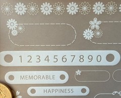 WHITE MEMORABLE Rub-On Transfers(4-1/2”x 7-3/4”)Flower •Happiness•Card Making•