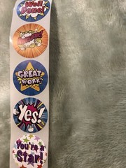 Teacher Kids Reward 1” Round Animal Stickers 8 Designs Brand New Lot of 160 #*