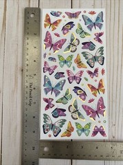 Stickers Butterflies Colorful Wings Decorate Matte Finish Paper Foil Accents New