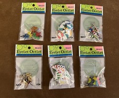 Eyelet Outlet Brads Lot of Beach Summer NEW 6 packs Card Making Scrapbooking