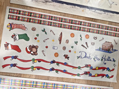 Vintage 90s Jenn’s Pen Border Stickers, Beach, Easter, Christmas Lot of 4