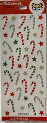 RED/GREEN CANDY CANES Stickeroni Stickers(40pc)Hallmark•Christmas •Stars•Holiday