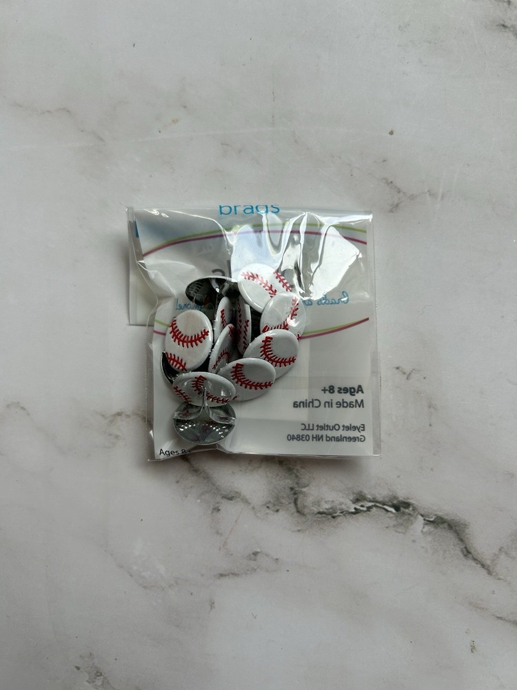 Eyelet Outlet And Brads Set Of 12 Baseball Brads