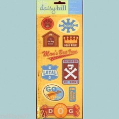 2 SETS DOG SUE ZIPKIN DAISY HILL MAN’s BEST FRIEND STICKER SHEET Self-adhesive