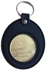 RecoveryChip Universal AA Medallion or Coin Holder Keychain Black Soft Silicone