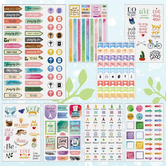 48 Sheet 1419 Pieces Christian Stickers Bible Stickers Motivation Scripture Plan