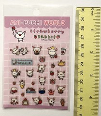 Strawberry Rabbit Stickers Ani-Punch World