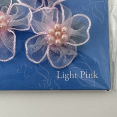 Casa Collection Small White Roses Appliqué Embellishments Pink Purple Blue