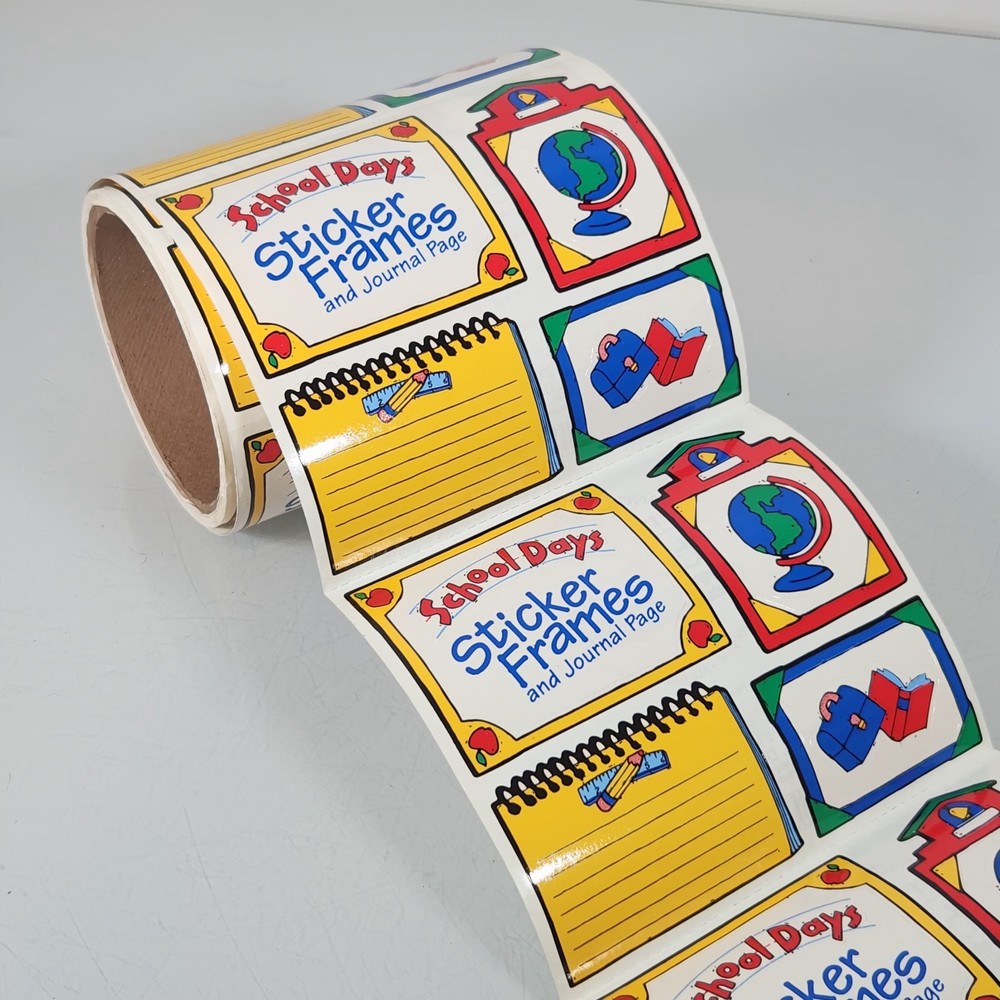 Vintage Frances Meyer School Day Frames Sticker Roll Lot of 44 Sheets – READ