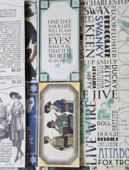 Scrapbooking Collection Huge Lot Vintage Fashion Theme Teal Peacock Paper Brads