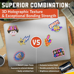Holographic Sticker Paper – Self Adhesive, Transparent Holographic Laminating Sh